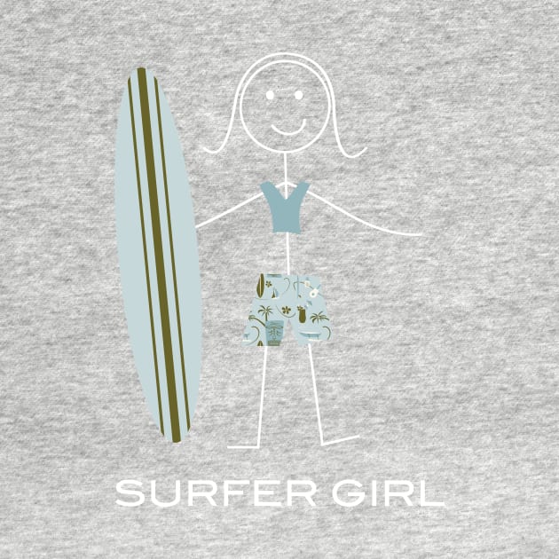 Funny Womens Surfing Design by whyitsme